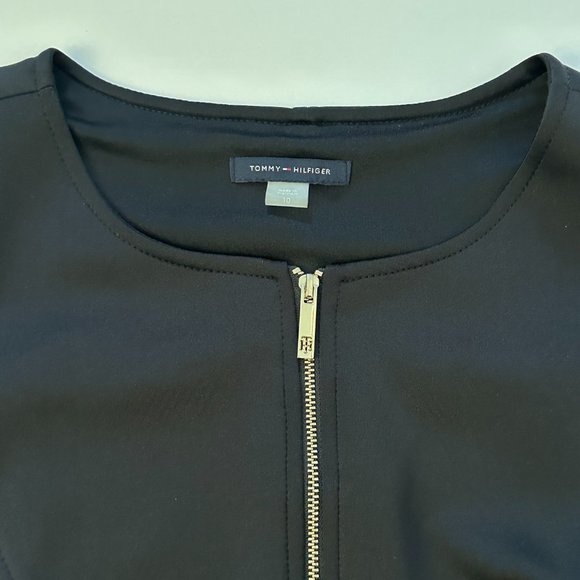 NWT _ TOMMY HILFIGER Women's Full Zip Bodycon Sleeveless Sexy Career Dress - Picture 2 of 5
